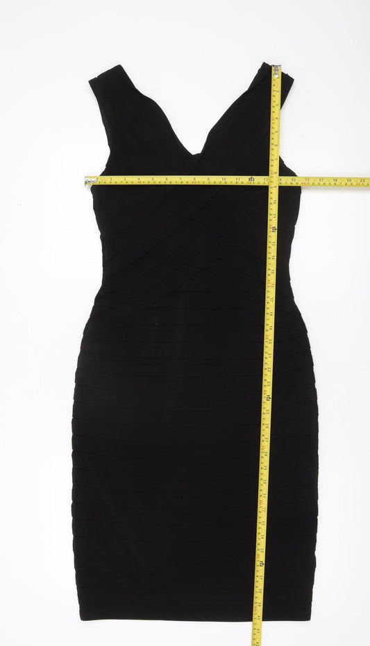 Principles Women’s Black Size 10 Bodycon Knee Length Sleeveless Dress