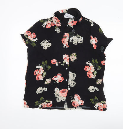 Womens UK Size L MINKPINK Black Classic Button-Up