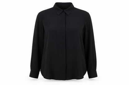 Womens UK Size 14 MNG Black Basic Blouse