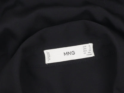 Womens UK Size 14 MNG Black Basic Blouse