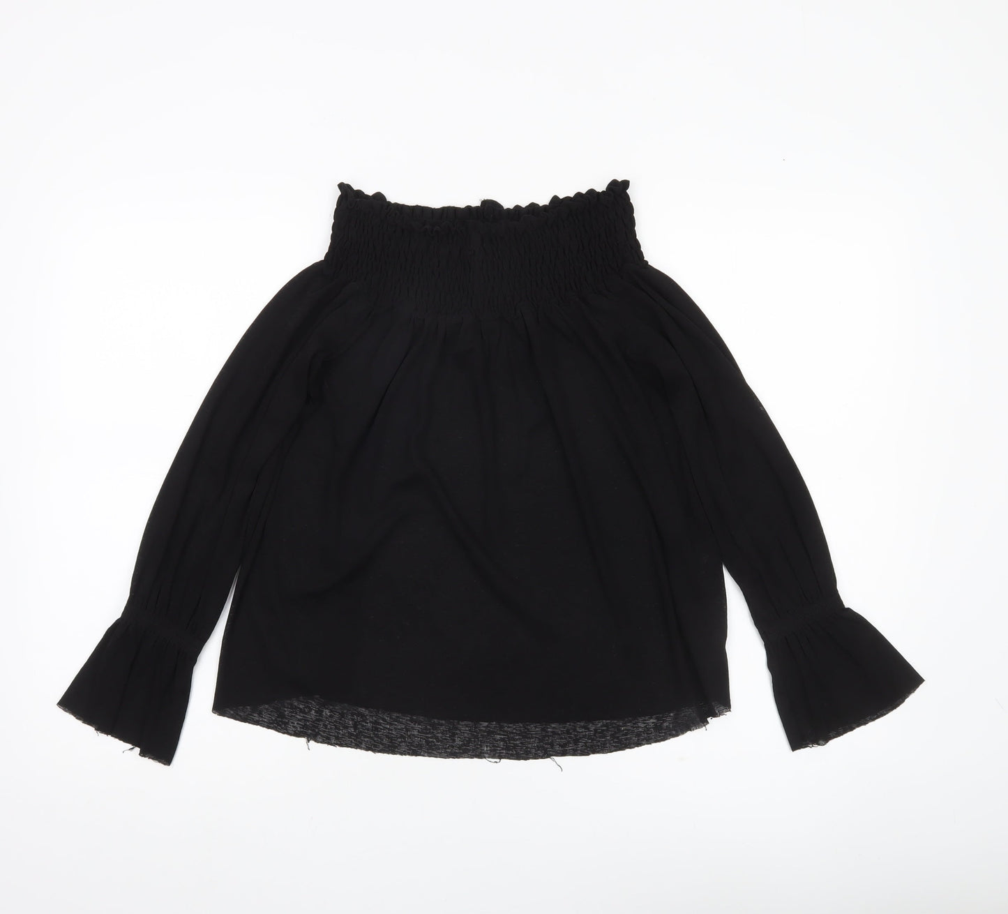 Womens UK Size 10 ASOS Black Tunic Blouse