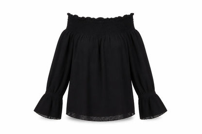 Womens UK Size 10 ASOS Black Tunic Blouse
