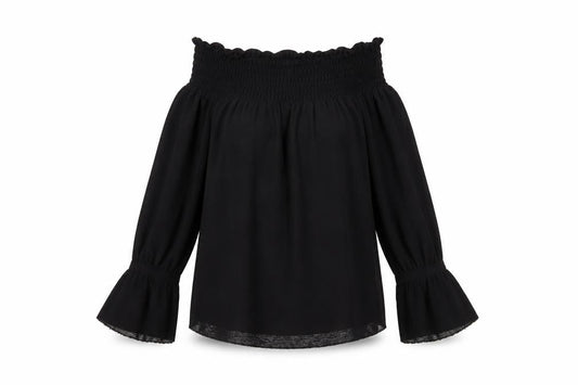 Womens UK Size 10 ASOS Black Tunic Blouse