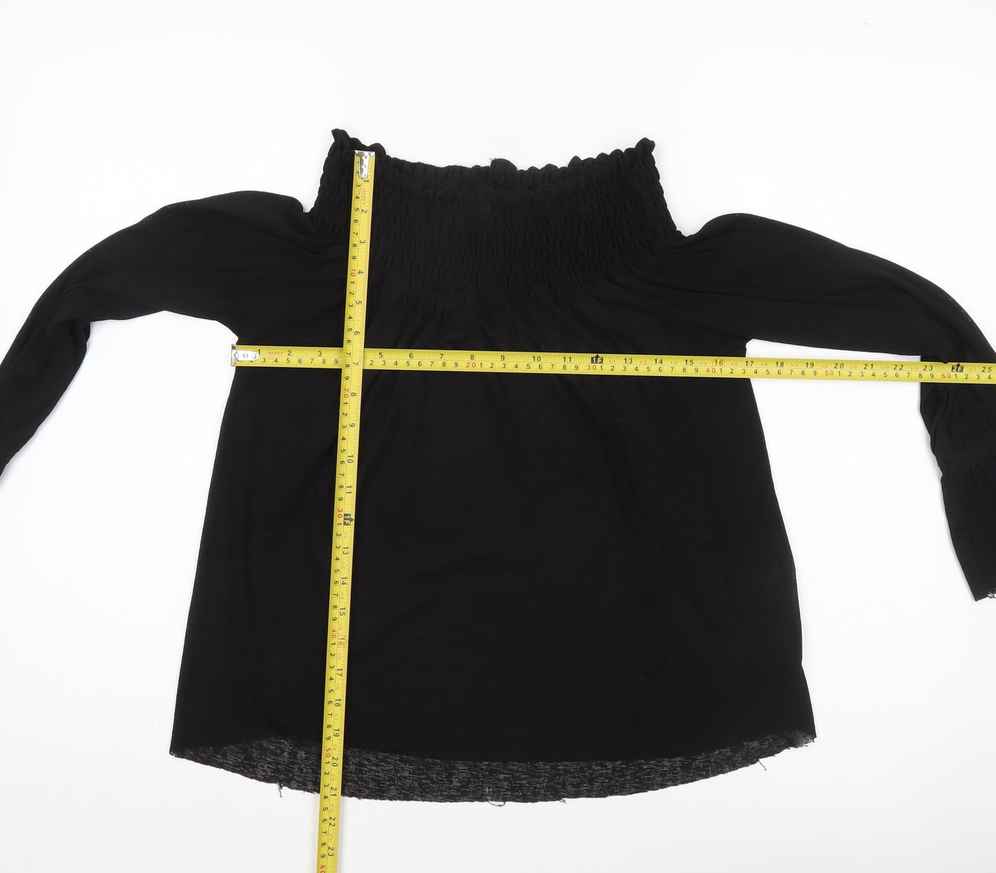 Womens UK Size 10 ASOS Black Tunic Blouse