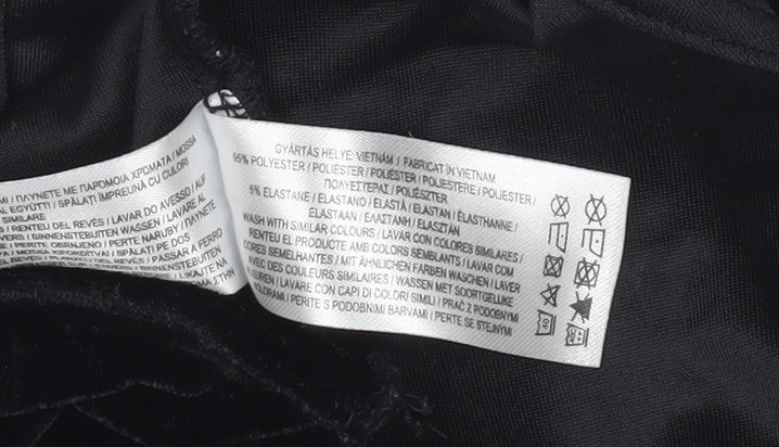 Primark Women’s Black Velvet Cropped Tank Top Size 12 Partywear