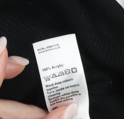 Burton Men's Black V-Neck Acrylic Pullover Jumper Size S