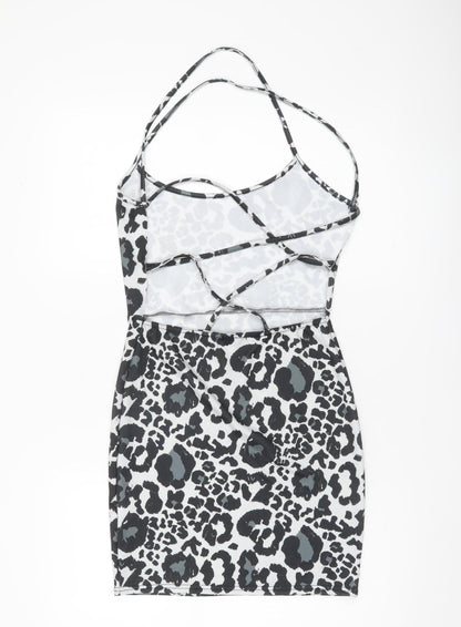 Boohoo Women’s Size 12 Leopard Print Bodycon Mini Dress