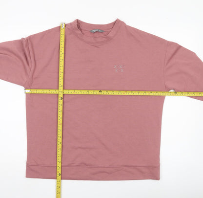 Nutmeg Women Pink Size 10 Crew Neck Pullover Sweatshirt