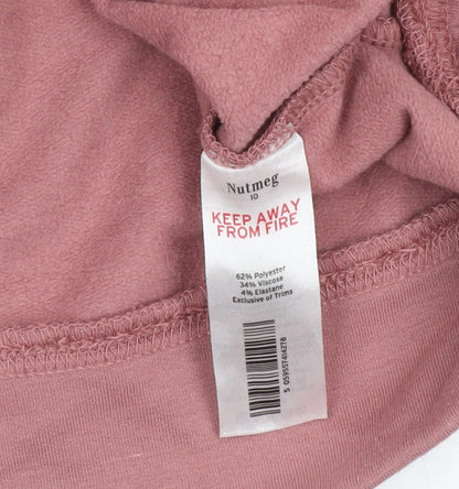 Nutmeg Women Pink Size 10 Crew Neck Pullover Sweatshirt