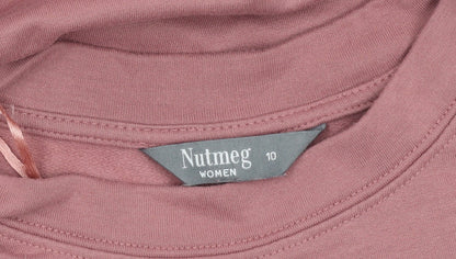 Nutmeg Women Pink Size 10 Crew Neck Pullover Sweatshirt