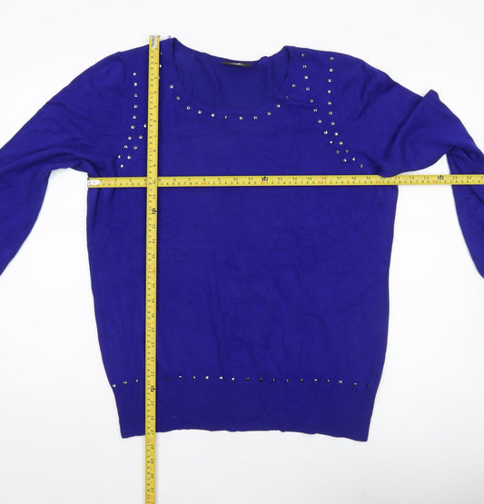 Womens UK Size 18 Wallis Blue Pullover Jumper