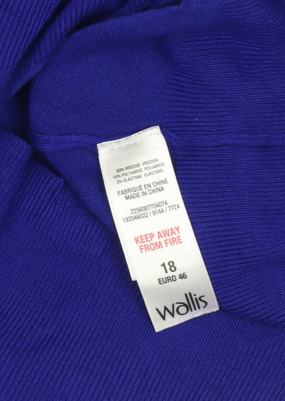 Womens UK Size 18 Wallis Blue Pullover Jumper