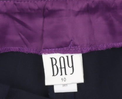 BAY Womens Black Polyester Dress Pants Size 10 Straight Leg Workwear