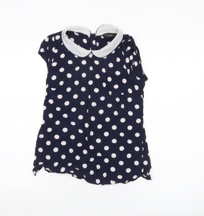 Womens UK Size 8 Dorothy Perkins Blue Classic Blouse