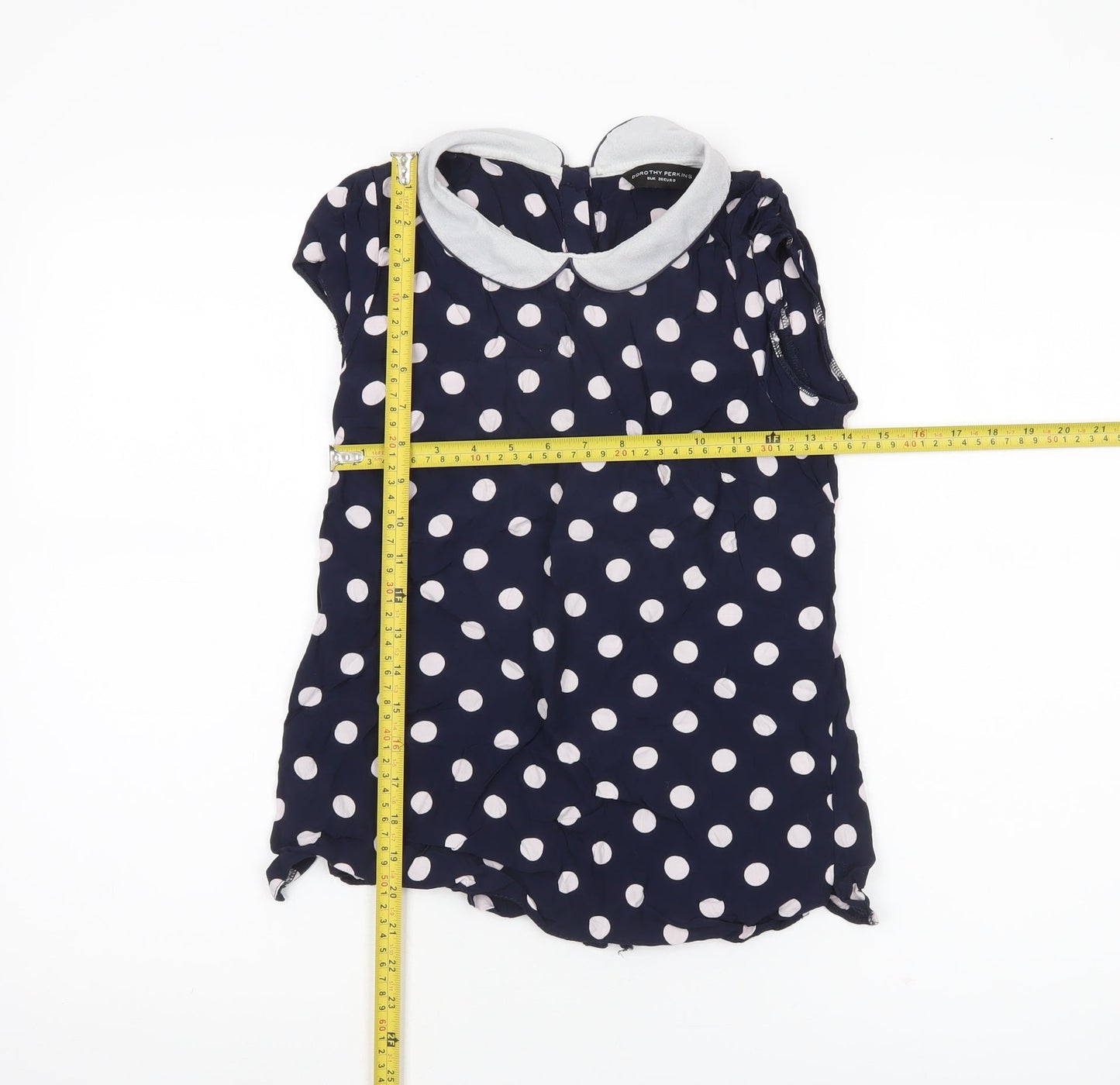 Womens UK Size 8 Dorothy Perkins Blue Classic Blouse