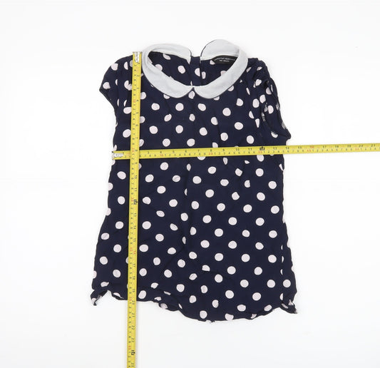 Womens UK Size 8 Dorothy Perkins Blue Classic Blouse