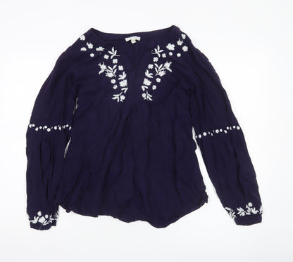 Womens UK Size L JoJo Maman Bébé Purple Tunic Blouse