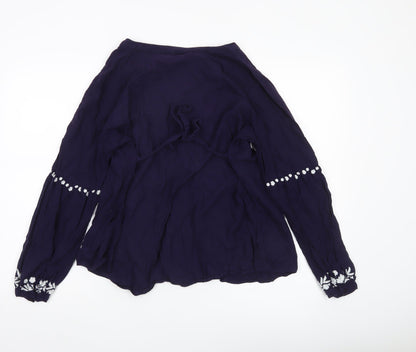 Womens UK Size L JoJo Maman Bébé Purple Tunic Blouse