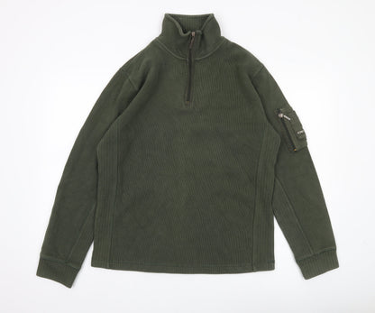 Mens UK Size L Ben Sherman Green Henley Sweatshirt