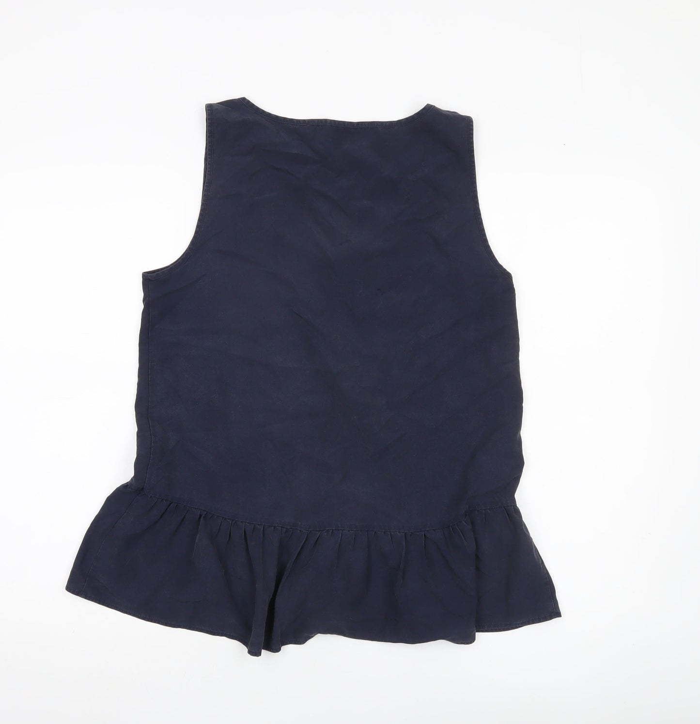 Womens UK Size 8 Zara Blue Basic Tank