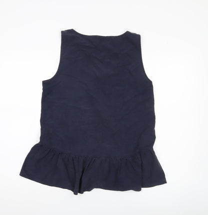 Womens UK Size 8 Zara Blue Basic Tank