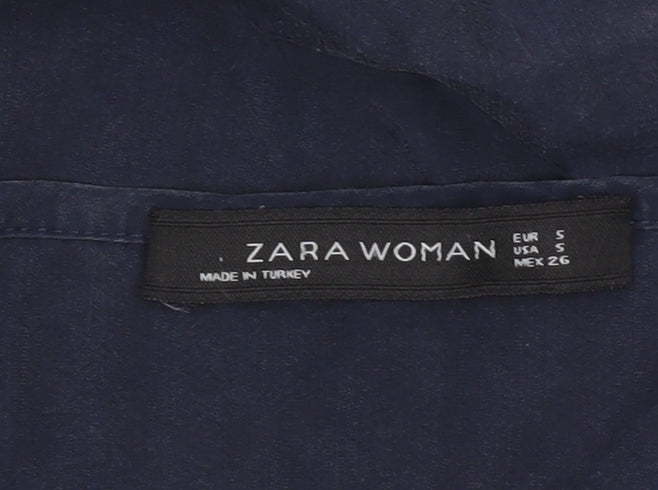 Womens UK Size 8 Zara Blue Basic Tank