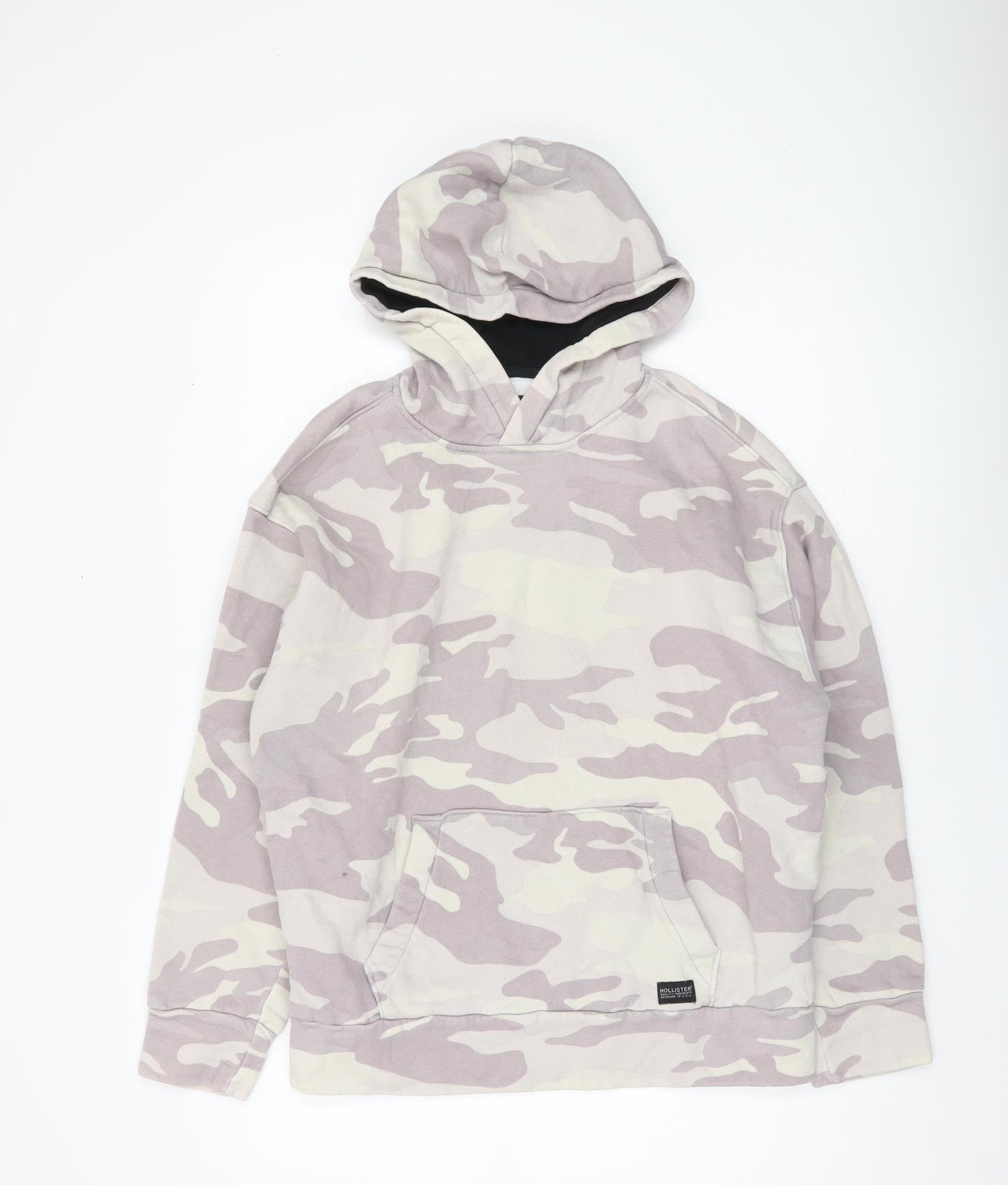 Hollister Womens Multicolour Camouflage Hoodie Small Oversized Fit