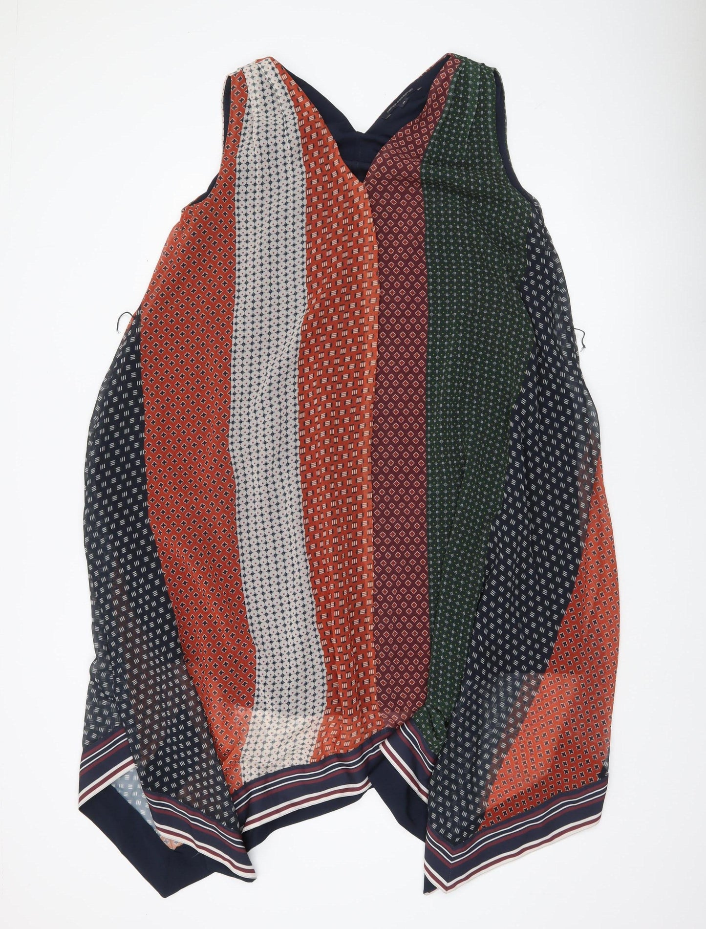 French Connection Womens Multicoloured XS Trapeze Swing Midi Dress