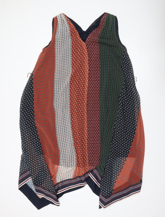 French Connection Womens Multicoloured XS Trapeze Swing Midi Dress