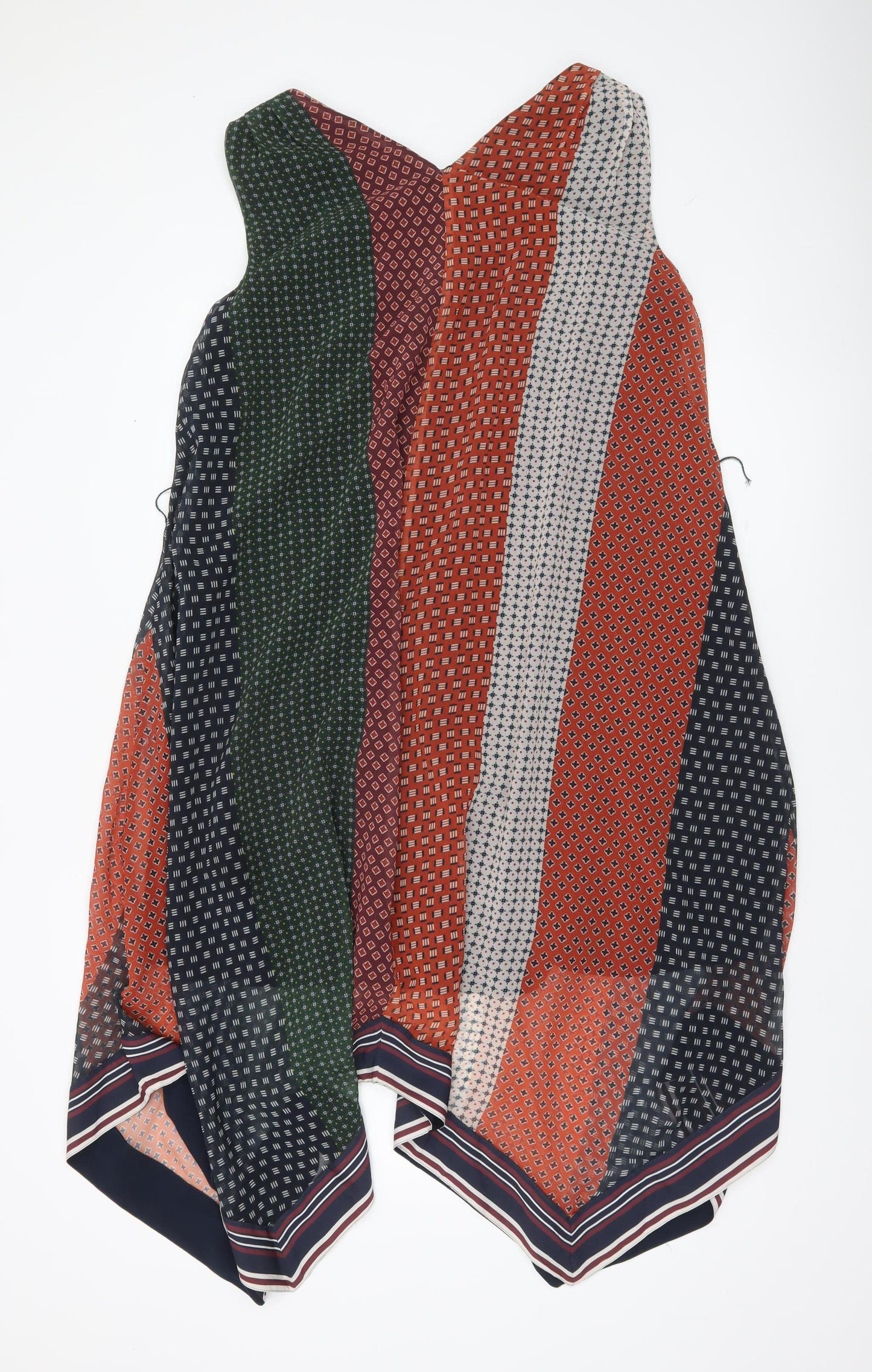 French Connection Womens Multicoloured XS Trapeze Swing Midi Dress