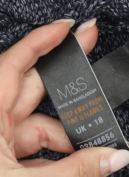 Womens UK Size 18 Marks and Spencer Blue Cardigan Jumper