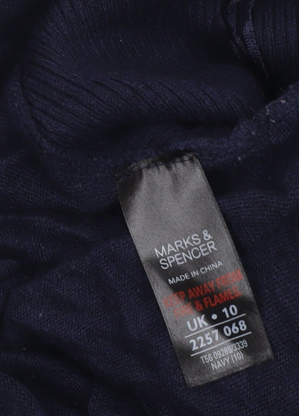 Womens UK Size 10 Marks and Spencer Blue Cardigan Jumper