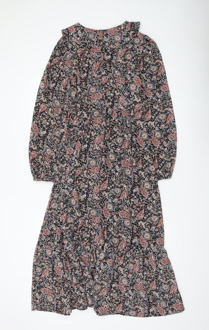 QED London Women’s Multicoloured Paisley Midi A-Line Dress Size 10
