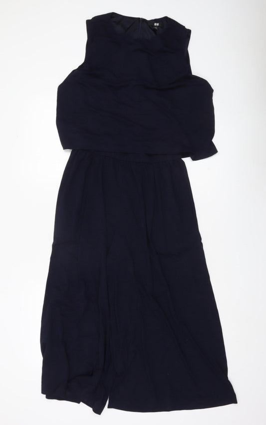 Uniqlo Women’s Blue Sleeveless Wide-Leg Jumpsuit Size M