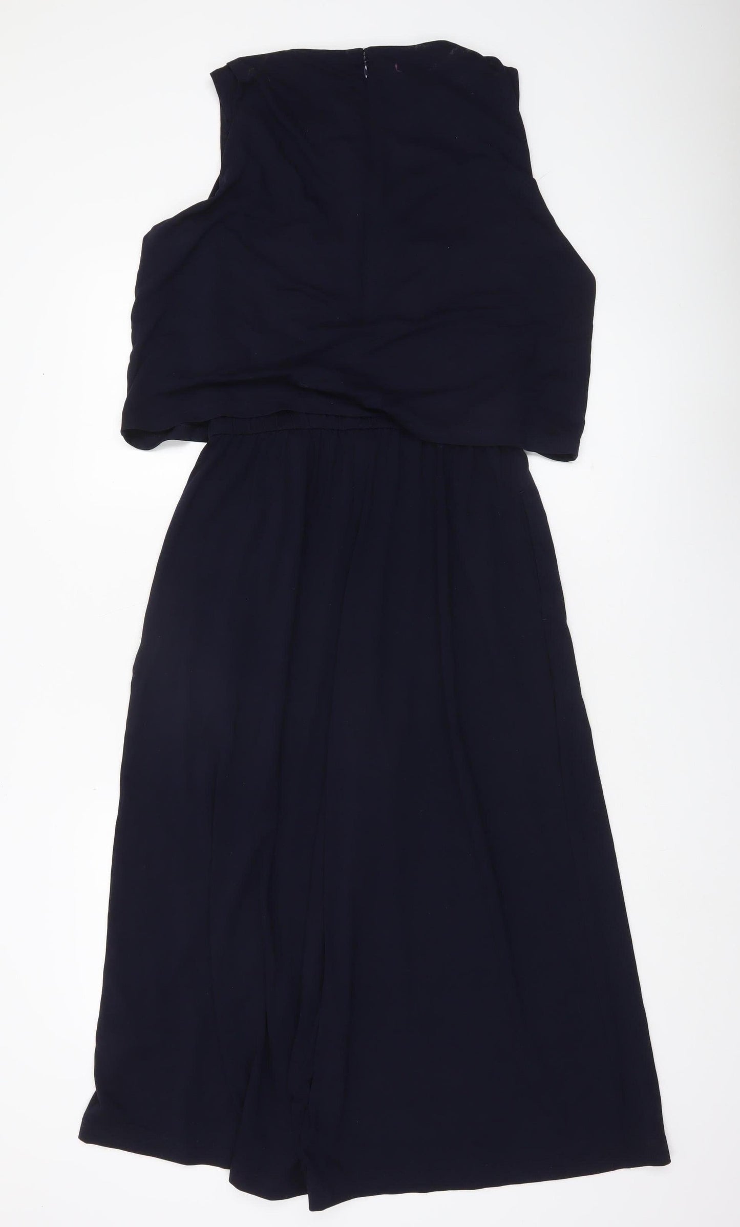 Uniqlo Women’s Blue Sleeveless Wide-Leg Jumpsuit Size M