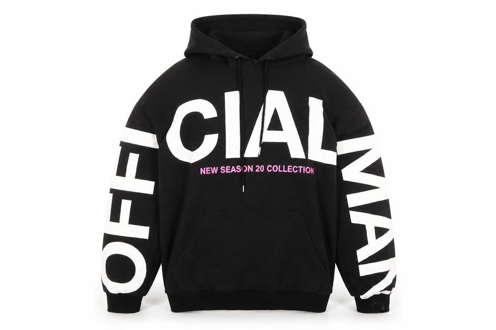 Mens UK Size M BoohooMAN Black Pullover Hoodie