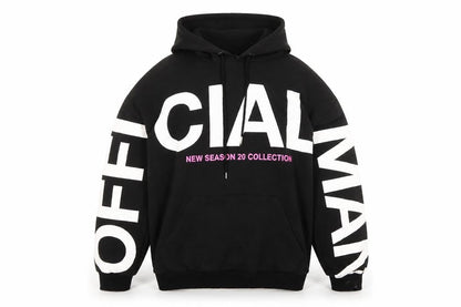 Mens UK Size M BoohooMAN Black Pullover Hoodie