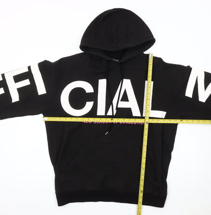 Mens UK Size M BoohooMAN Black Pullover Hoodie