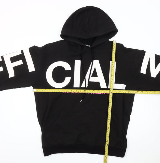 Mens UK Size M BoohooMAN Black Pullover Hoodie