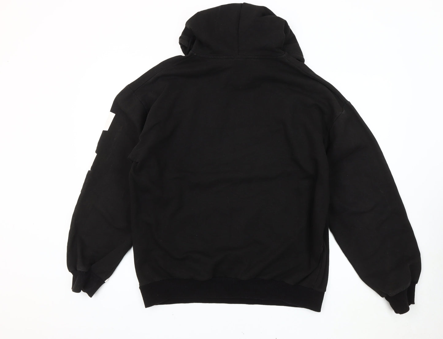 Mens UK Size M BoohooMAN Black Pullover Hoodie