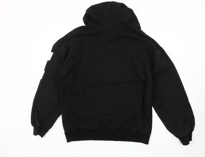 Mens UK Size M BoohooMAN Black Pullover Hoodie