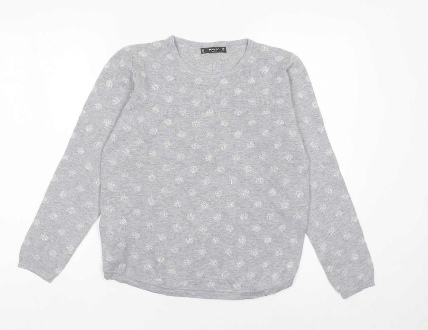 Womens UK Size 12 Mango Grey Pullover Jumper