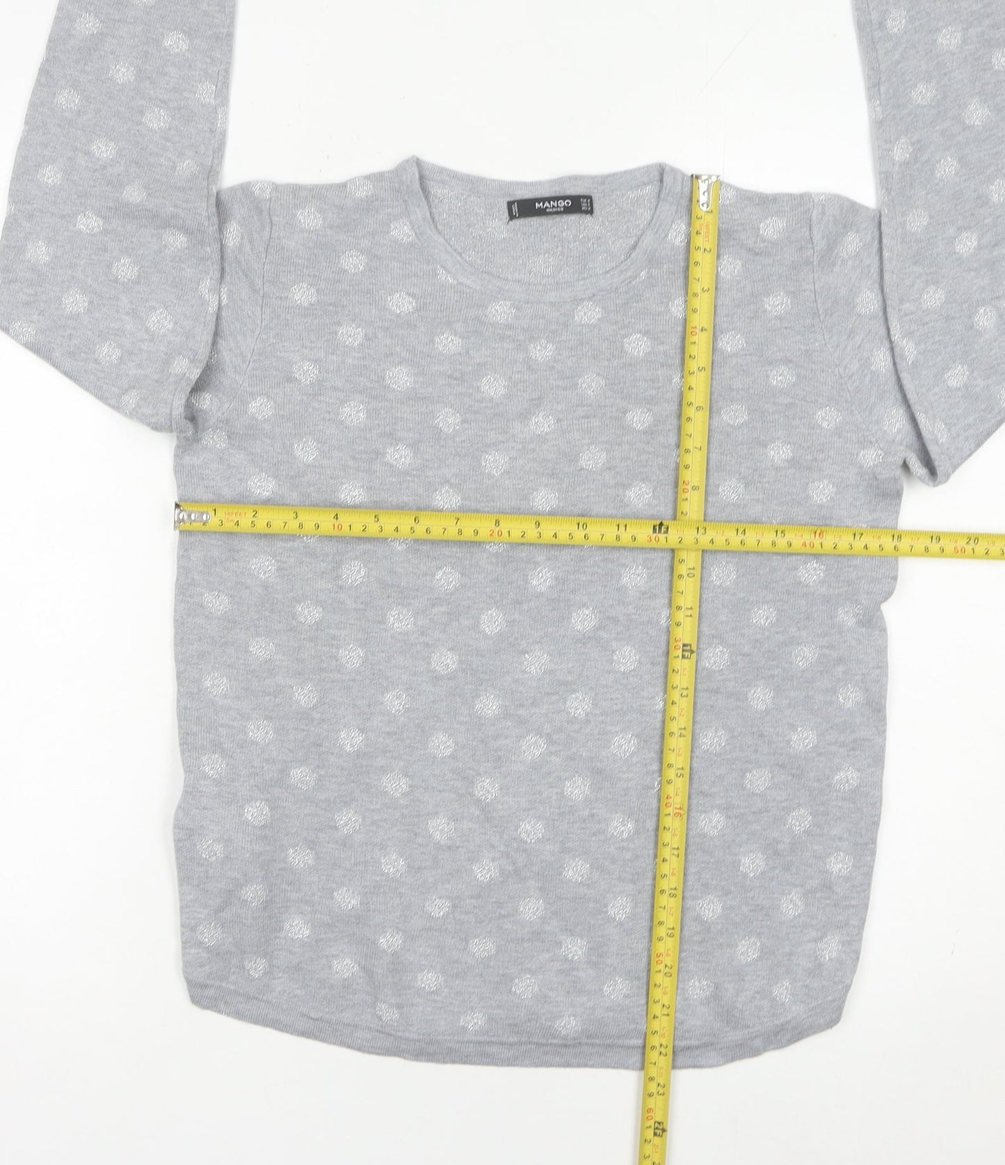 Womens UK Size 12 Mango Grey Pullover Jumper