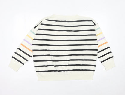 Womens UK Size L NEXT Multicoloured Pullover Jumper