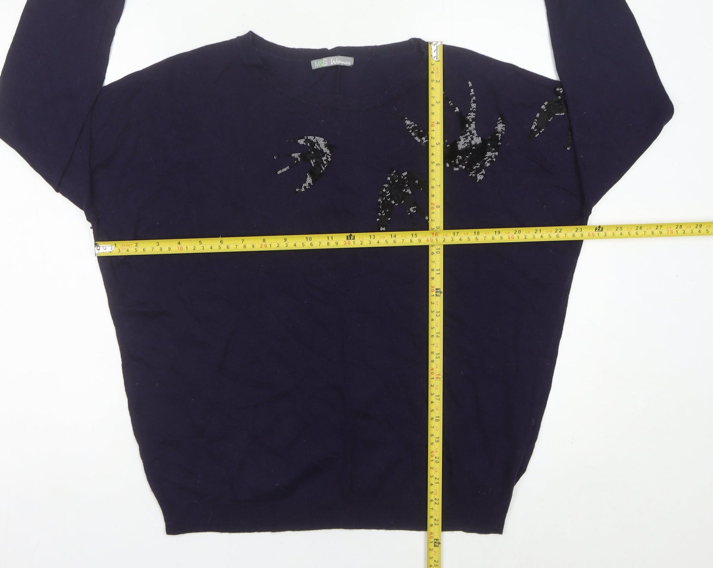 Womens UK Size 12 Marks and Spencer Purple Pullover Jumper