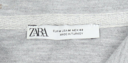 Zara Men’s Grey Collared 1/2 Zip Sweatshirt Size M Regular Fit