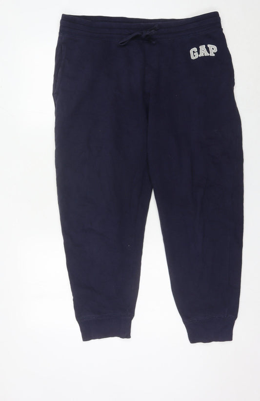 GAP Mens Blue Sweatpants L Regular Fit Tapered Casual Joggers