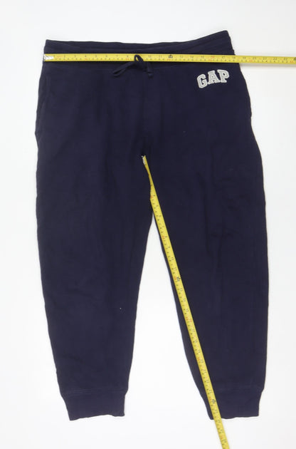 GAP Mens Blue Sweatpants L Regular Fit Tapered Casual Joggers