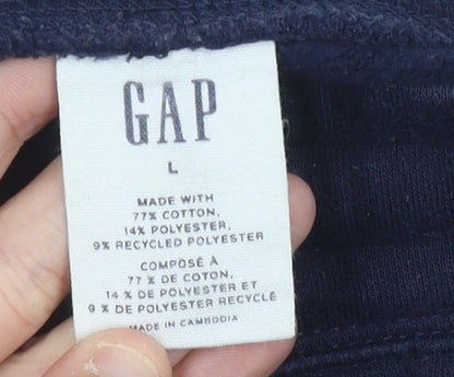 GAP Mens Blue Sweatpants L Regular Fit Tapered Casual Joggers