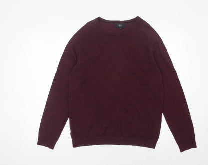 Next Men’s Red Cotton Blend Crew Neck Jumper Size M